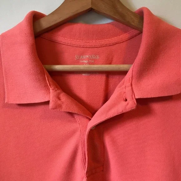 St. John’s Bay Heritage Polo, Classic, Salmon, Size L - Picture 3 of 7